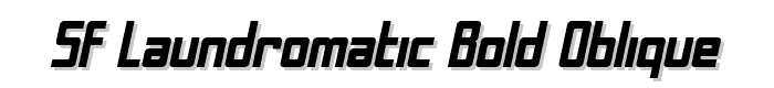 SF Laundromatic Bold Oblique font